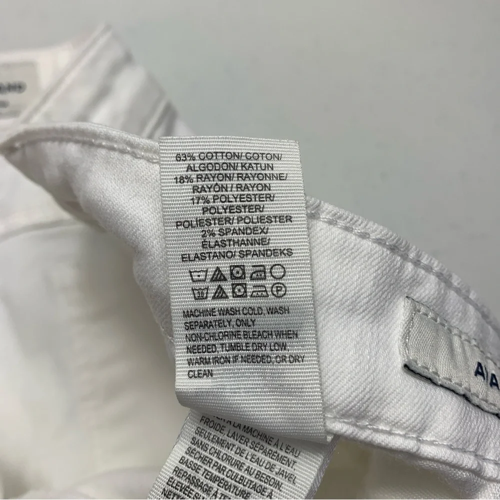 Lucky Brand White Ava Skinny Mid rise Denim Ankle Raw Hem  Jeans-Size 12/31 - Picture 11 of 15